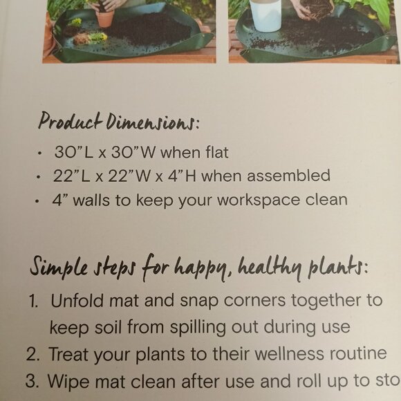 Arber Repotting Mat Indoor and Outdoor Use 30 x 30 Flat 22 x 22 x 4 Assembled - Picture 7 of 7